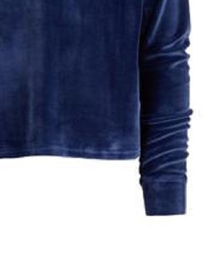 Ideology Big Girls Lace-Up Velour Sweatshirt Dark Blue Size Medium