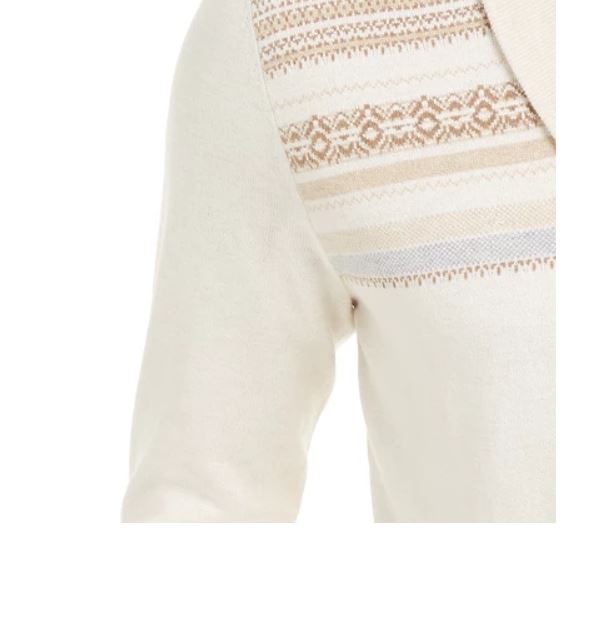 Tasso Elba Men's Geo Stripe Intarsia Knit Cardigan White Size XX-Large