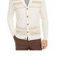 Tasso Elba Men's Geo Stripe Intarsia Knit Cardigan White Size XX-Large