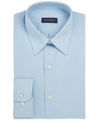 Club Room Men's Classic/Regular-Fit Solid Dress Shirt Med Blue Size 16.5X34-35