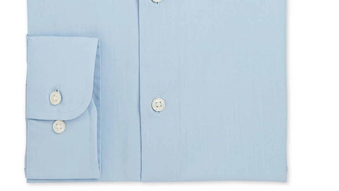 Club Room Men's Classic/Regular-Fit Solid Dress Shirt Med Blue Size 16.5X34-35