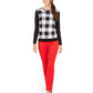Charter Club Women's Buffalo Check Family Sweater White Size X-Large
