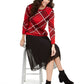 Charter Club Women's Plaid Crewneck Family Sweater Red Size XX-Large