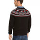 Charter Club Men's Fair-Isle Family Family Sweater Black Size Large