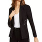 INC International Concepts Women's Lace Peplum Blazer Black Size Medium
