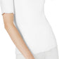 Maison Jules Women's Crewneck Elbow-Sleeve Top White Size X-Small