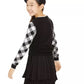 Charter Club Big Girl's Buffalo Check Family Sweater White Size Small