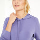 Ideology Women's Printed-Panel Long Hoodie Purple Size X-Large