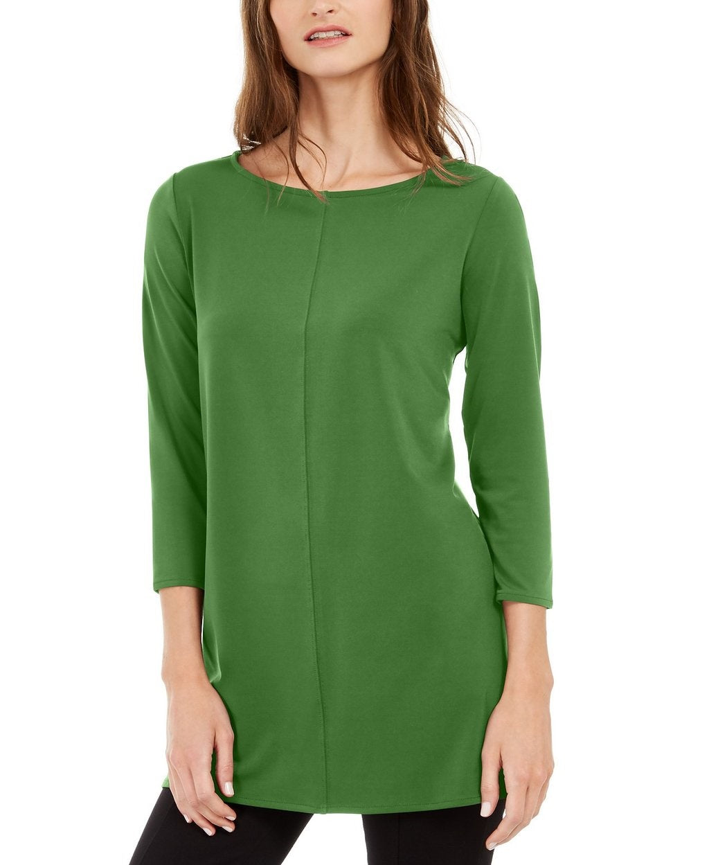 Alfani Women's 3/4 Sleeve Tunic Green Size Large