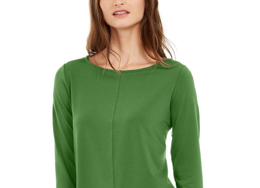 Alfani Women's 3/4 Sleeve Tunic Green Size Large