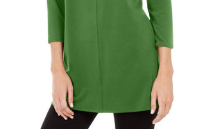 Alfani Women's 3/4 Sleeve Tunic Green Size Large