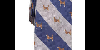 Club Room Men's Classic Beagle Stripe Tie Navy Size Regular