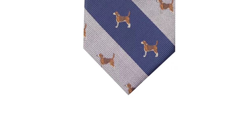Club Room Men's Classic Beagle Stripe Tie Navy Size Regular