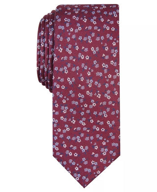 Bar III Men's Penrose Skinny Floral Tie Red Size Regular