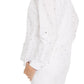 Charter Club Women's Foil-Dot Linen Top White Size Small