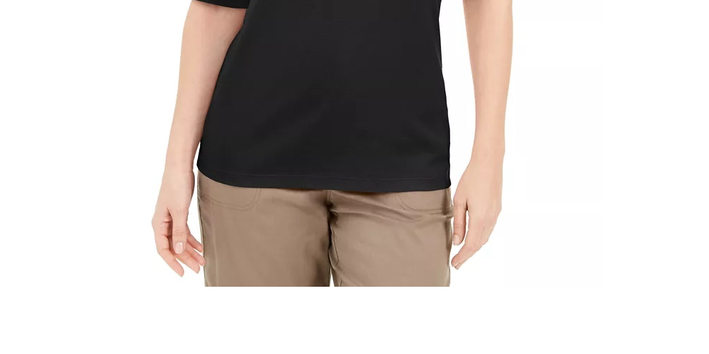 Karen Scott Women's Button-Detail V-Neck Top Purple Size Large