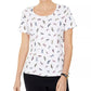 Karen Scott Women's Dragonfly Print Top White Size Medium