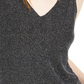 Bar III Women's Glitter Sleeveless Top Black Size Small