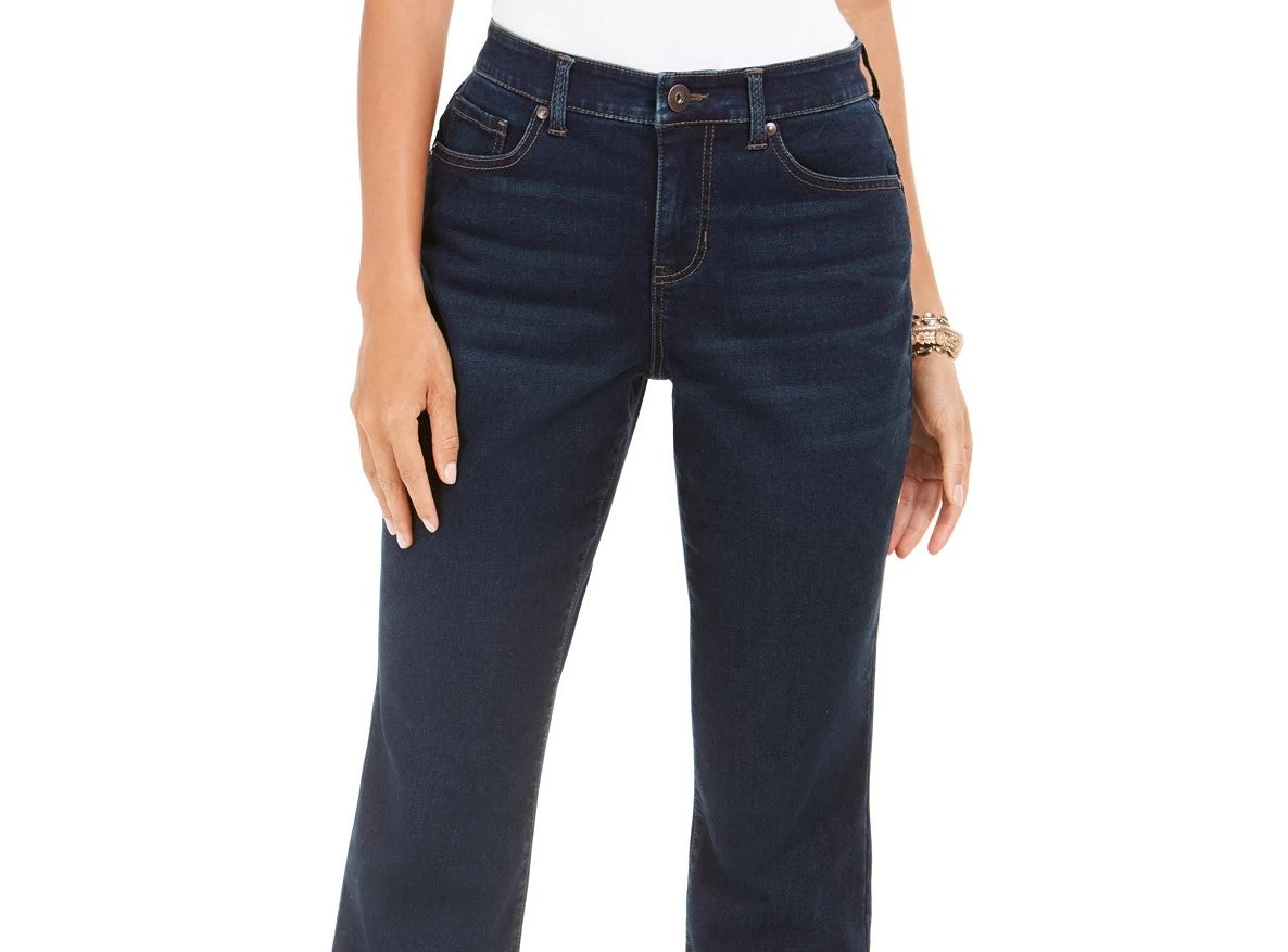 Style & Co Women's Petite Power Sculpt Bootcut Jeans Black Size 14 P