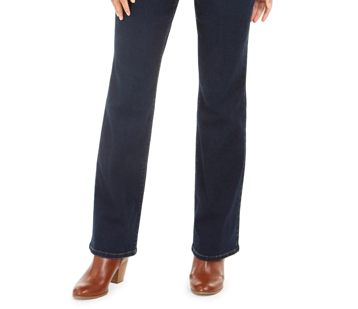 Style & Co Women's Petite Power Sculpt Bootcut Jeans Black Size 14 P
