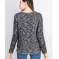 Style & Co Women's Marled Eyelash-Texture Sweater Black Size Extra Large