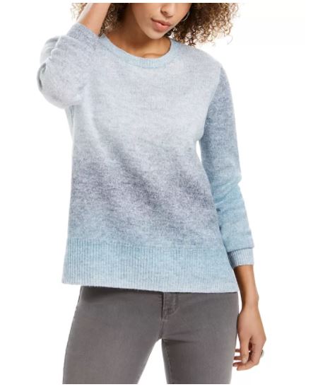 Style & Co Women's Ombre Sweater Navy Size Medium