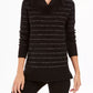 Style & Co Women's Lurex Cowl Neck Sweater Black Size X-Small