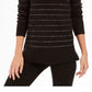 Style & Co Women's Lurex Cowl Neck Sweater Black Size X-Small