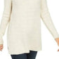 Style & Co Women's Lurex Cowl-Neck Sweater Light Black Size Large