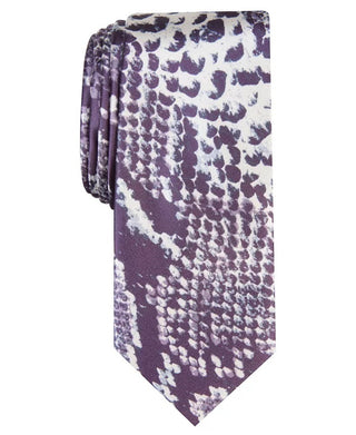 INC International Concepts Men's Skinny Viper Tie Purple Size Regular