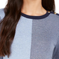 Charter Club Women's Colorblocked Button-Shoulder Sweater Blue Size Extra Large
