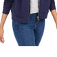 Charter Club Women's Textured Knit Bomber Jacket White Size X-Small