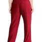Alfani Women's Plus Size Pull-On Velvet Wide-Leg Pants Wine Size 2X