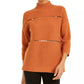 Alfani Women's Cotton Pointelle Poncho Sweater Black Size Large