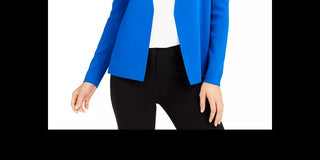 Alfani Women's Open-Front Cardigan Dark Blue Size Large