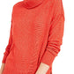 Bar III Women's Becca Tilley X Turtleneck High-Low Sweater Medium Red Size X-Large