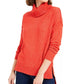 Bar III Women's Becca Tilley X Turtleneck High Low Sweater Red Size Small