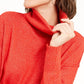 Bar III Women's Becca Tilley X Turtleneck High Low Sweater Red Size Small