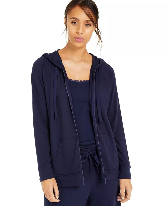 Style & Co Women's French Terry Hoodie Navy Size X-Small