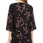 Alfani Women's Printed Point-Hem Tunic Black Size Petite Medium