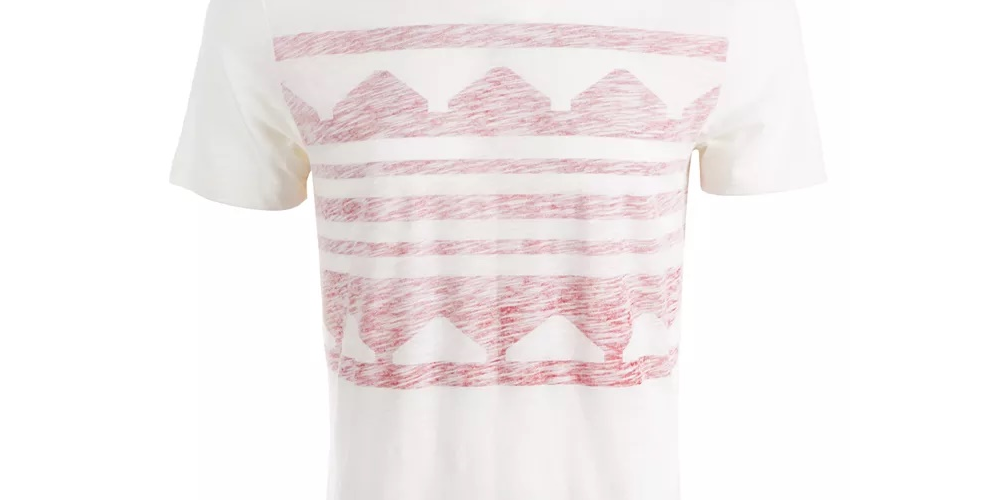 American Men's Printed T-Shirt White Size Medium