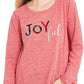 Style & Co Women's Joyful Graphic Sweatshirt Red Size Large