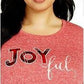Style & Co Women's Joyful Graphic Sweatshirt Red Size X-Large