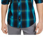 INC International Concepts Men's Leo Plaid Shirt Blue Size Medium