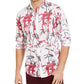 INC International Concepts Men's Graffiti Heart Printed Shirt White Size Medium