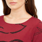 Alfani Women's Petite Printed Swing Top Red Size Petite SM