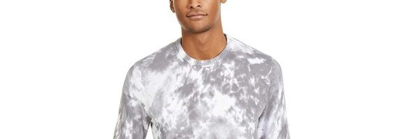 INC International Concepts Men's Gnover Tie Dye Sweater White Size Small