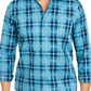 Tasso Elba Men's Stretch Box Plaid Shirt Navy Size X-Large