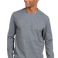Alfani Men's Classic Fit Stretch Stripe Knit Sweatshirt Gray Size Large