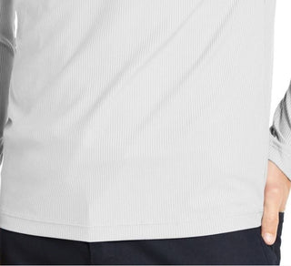 Alfani Men's Lightweight Ribbed Quarter Zip Pullover Grey Size Medium